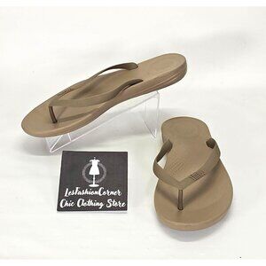 NWOB FitFlop Men's Beige Rubber Iqushion Ergonomic Sandals Size 12 1821